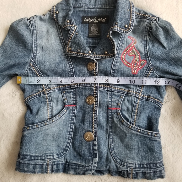 Baby Phat Girlz Y2K Embroidered Jean Jacket Size 5/6 - Picture 8 of 10